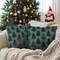 Christmas Tree Pillow Covers 18x18 Inch Set of 2, Xmas Winter Soft Plush Faux Fur Wool Decorative Throw Pillows Farmhouse Holiday Cushion Case for Home Decoration (Green) GC003-18